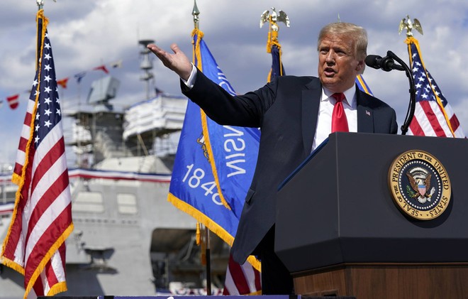 Tổng thống Mỹ Donald Trump tạ bang Wisconsin hôm 25/6. Ảnh: AP.