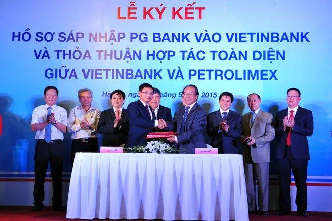 Lễ ký kết hồ sơ sáp nhập PG Bank vào VietinBank 