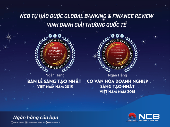 NCB: Ngân hàng bán lẻ sáng tạo nhất Việt Nam năm 2015