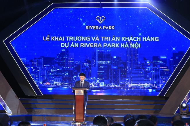Ông Hồ Hồng Hà, Tổng Giám đốc Long Giang Land phát biểu tại sự kiện.