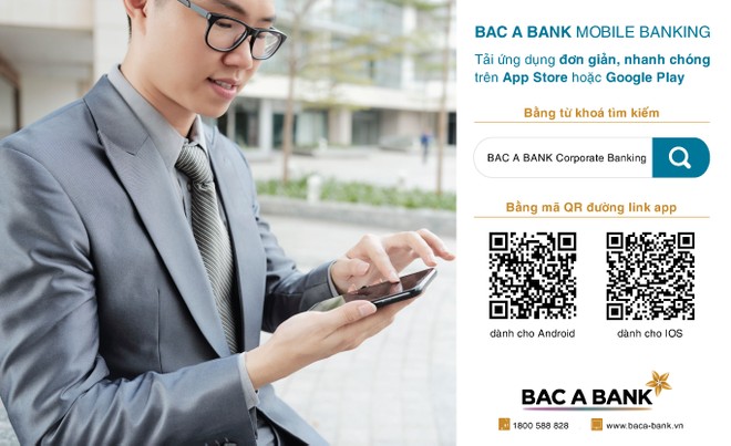 BAC A BANK ra mắt Mobile Banking dành cho khách hàng doanh nghiệp 