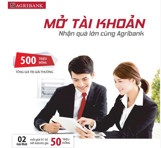 Nhận quà lớn khi mở tài khoản tại Agribank
