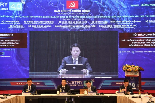 Ông Phạm Tiến Dũng, Phó Thống đốc Ngân hàng Nhà nước Việt Nam phát biểu tại sự kiện.
