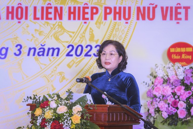 Thống đốc NHNN Việt Nam Nguyễn Thị Hồng phát biểu tại Lễ ký Quy chế