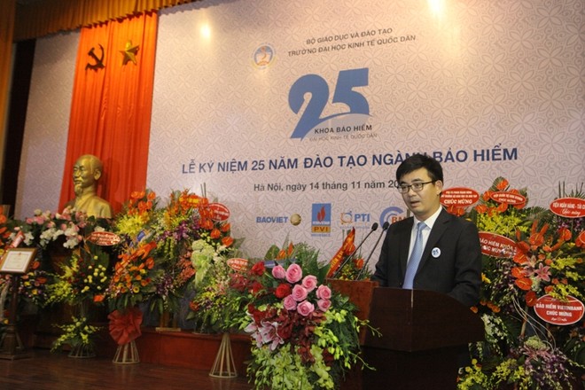 Ông Nguyễn Quang Hưng, cựu sinh viên, hiện là Phó tổng giám đốc Bảo hiểm Bảo Việt 