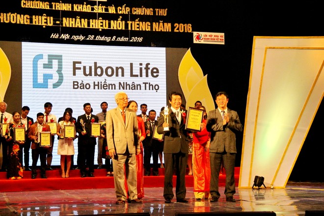 Fubon Life Việt Nam lọt vào Top 10 “Thương Hiệu Nổi Tiếng 2016“