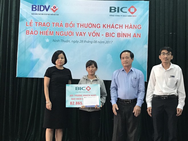 BIC bồi thường 82 triệu đồng cho khách hàng vay vốn tại BIDV Ninh Thuận