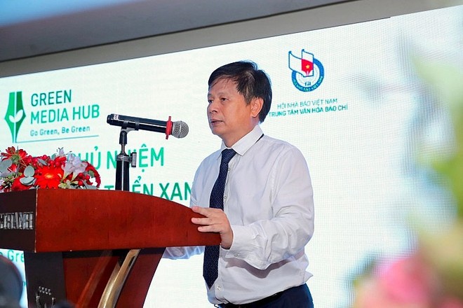 Ông Trần Trọng Dũng - Phó Chủ tịch Hội Nhà báo Việt Nam phát biểu tại sự kiện