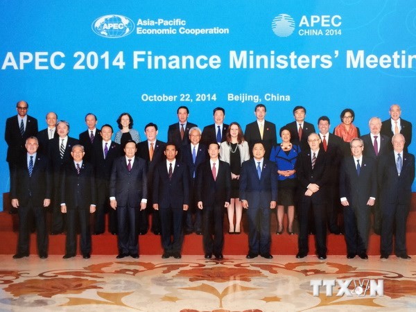 Trưởng đoàn các nước tại hội nghị Bộ trưởng Tài chính APEC 2014 (Ảnh: TTXVN)