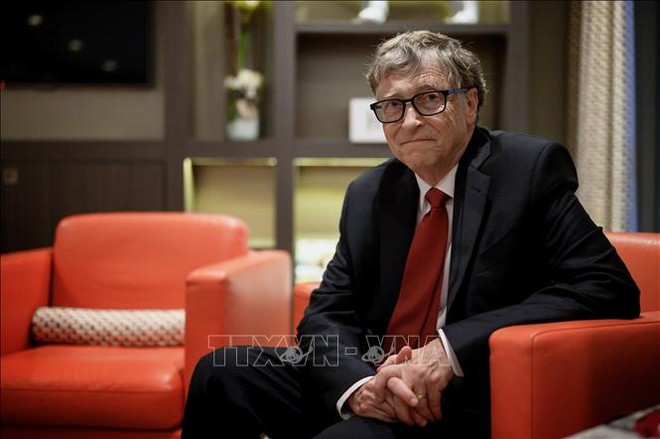 Tỷ phú Bill Gates tại một sự kiện ở Lyon, Pháp ngày 9/10/2019. Ảnh: AFP/TTXVN