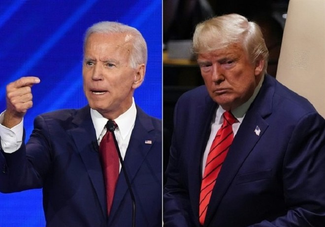 Nếu muốn chiến thắng Biden và có nhiệm tổng thống kỳ thứ 2 ở Nhà Trắng, ông Donald Trump (bìa phải) sẽ phải gồng mình kiếm phiếu đại cử tri hơn nữa so với cuộc bầu cử năm 2016. Ảnh: AFP
