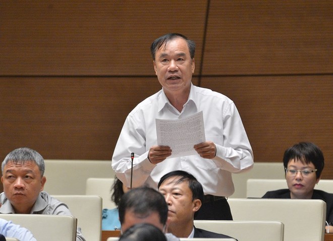 Đại biểu Trần Quang Chiểu phát biểu tại Quốc hội.