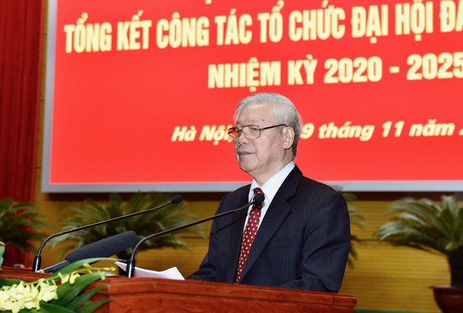 Tổng Bí thư, Chủ tịch nước Nguyễn Phú Trọng phát biểu tại Hội nghị (Ảnh: VGP/Nhật Bắc)