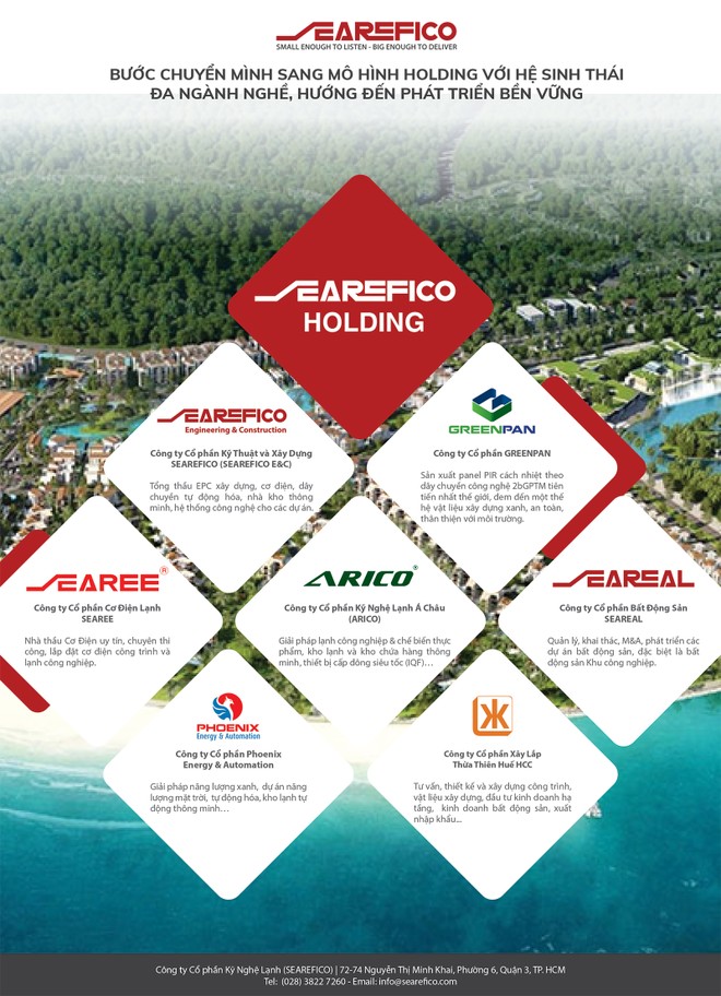 Searefico Holdings thay đổi để phát triển