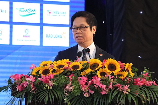 Ông Vũ Tiến Lộc, Chủ tịch VCCI chia sẻ tại Diễn đàn Mekong Connect 2020 (Ảnh: Hồng Phúc).
