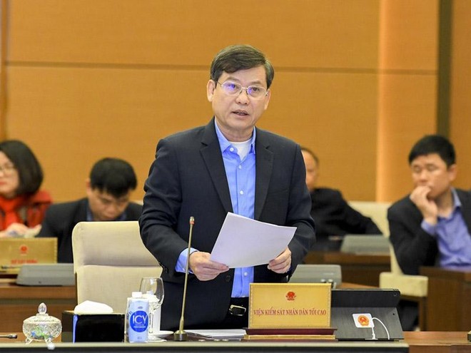 Viện trưởng Viện Kiểm sát nhân dân Tối cao Lê Minh Trí hồi âm ý kiến Thường vụ Quốc hội (Ảnh LH).