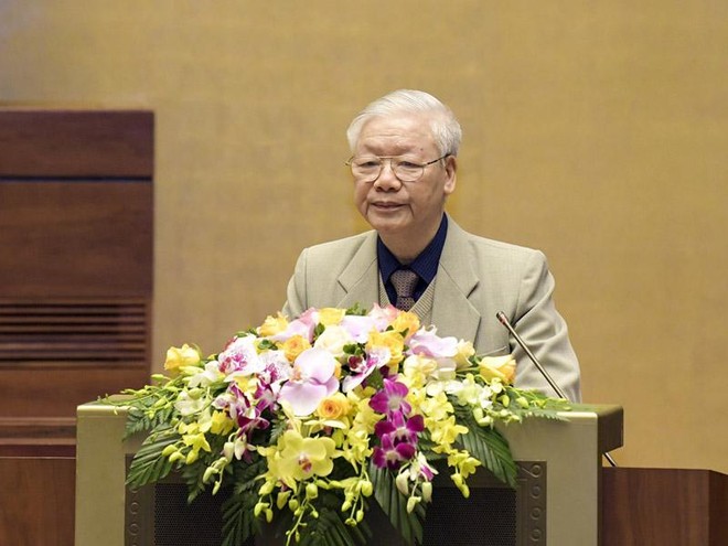 Tổng Bí thư, Chủ tịch nước Nguyễn Phú Trọng phát biểu tại hội nghị - (Ảnh MA).
