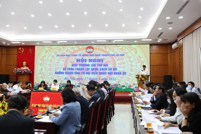Hà Nội tổ chức hội nghị hiệp thương lần thứ hai để thỏa thuận lập danh sách sơ bộ những người ứng cử đại biểu Quốc hội khóa XV.