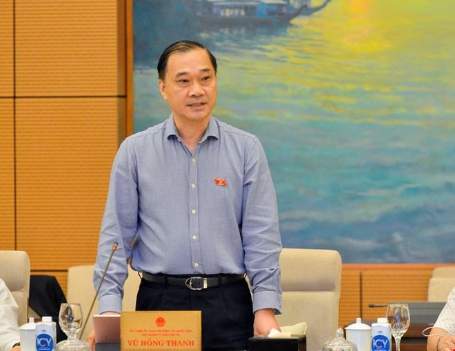 Chủ nhiệm Ủy ban Kinh tế Vũ Hồng Thanh tại phiên họp (Ảnh Quochoi.vn).