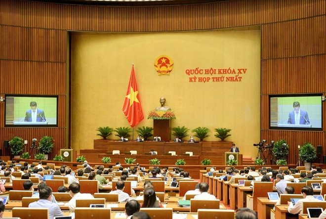 Một phiên họp toàn thể của Quốc hội nhiệm kỳ mới (Ảnh Quochoi.vn).