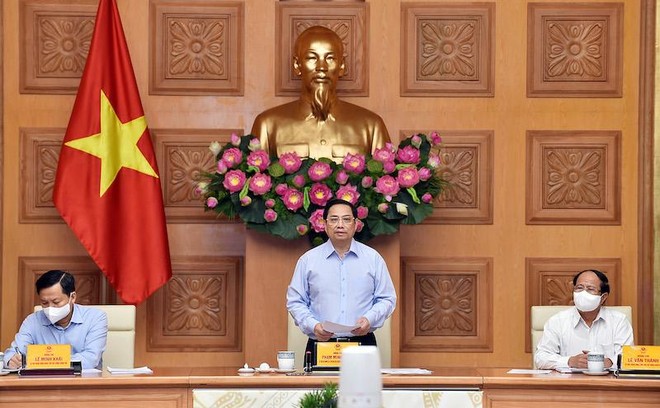Thủ tướng Phạm Minh Chính khẳng định, Chính phủ rất quan tâm, chia sẻ và luôn đồng hành, hỗ trợ các doanh nghiệp, doanh nhân khi gặp khó khăn (Ảnh: Nhật Bắc)
