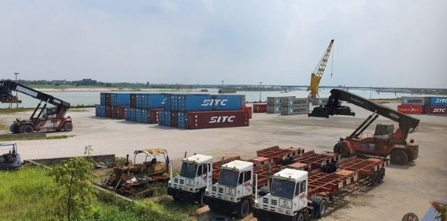 Bãi container ICD Tân Cảng Quế Võ - hiện đang khai thác container rỗng (Ảnh: ICD Quế Võ).