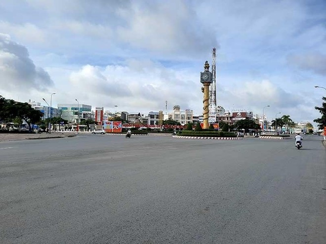Trung tâm thành phố Vị Thanh, tỉnh Hậu Giang