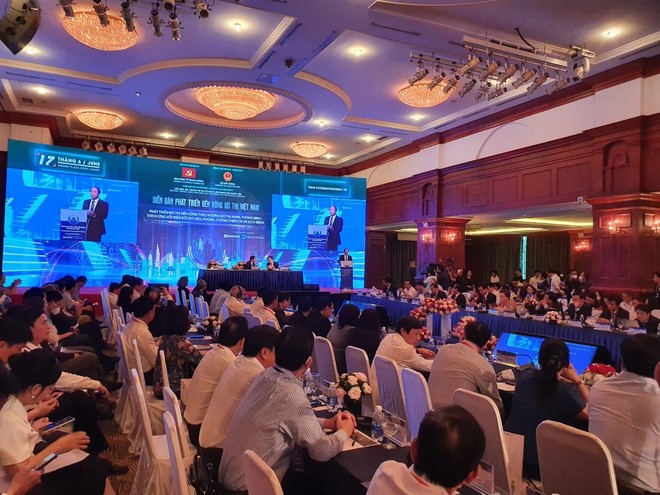 Phó Thủ tướng Lê Văn Thành phát biểu đề dẫn của Diễn đàn phát triển bền vững đô thị Việt Nam 2022