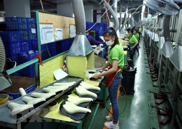 Dây chuyền sản xuất yên xe đạp xuất khẩu tại Công ty Pro Active Global Việt Nam, vốn đầu tư của Đài Loan (Trung Quốc) tại Khu công nghiệp Đại Năng, Bình Dương. (Ảnh: Danh Lam/TTXVN)