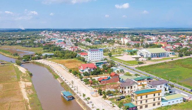 Theo định hướng đến năm 2025, Hồ Xá (huyện Vĩnh Linh) được định hướng xây dựng thành đô thị thông minh. Trong ảnh: Một góc thị trấn Hồ Xá ảnh: trung tâm xtđt quảng trị.