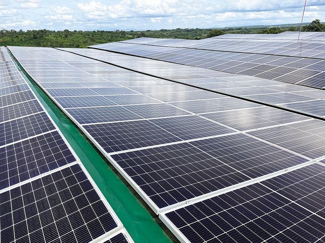 Một dự án điện năng lượng mặt trời ở Đắk Lắk. Ảnh: H.Q