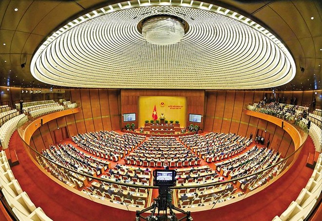 Toàn cảnh phiên khai mạc Kỳ họp thứ tư, Quốc hội khóa XV diễn ra vào sáng ngày 20/10 tại Hà Nội. Ảnh: Q.H