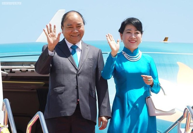 Chủ tịch nước Nguyễn Xuân Phúc và Phu nhân.