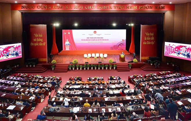 Chủ tịch Quốc hội Vương Đình Huệ chủ trì Hội thảo Văn hóa 2022, lắng nghe ý kiến của hàng trăm chuyên gia, nhà khoa học