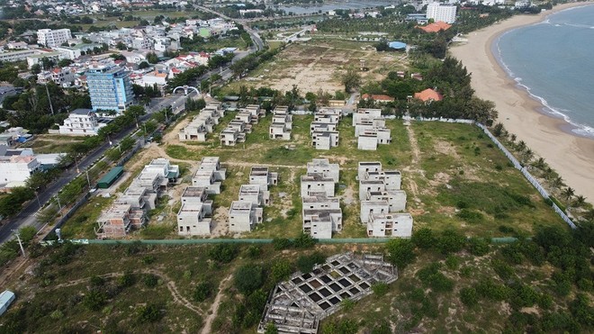 Dự án Khu nghỉ dưỡng cao cấp Aminia - Ninh Chữ mới triển khai xây dựng thô 36 căn biệt thự (gồm 28 căn villa từ 2 đến 3 phòng ngủ và 8 căn shophouse villa).