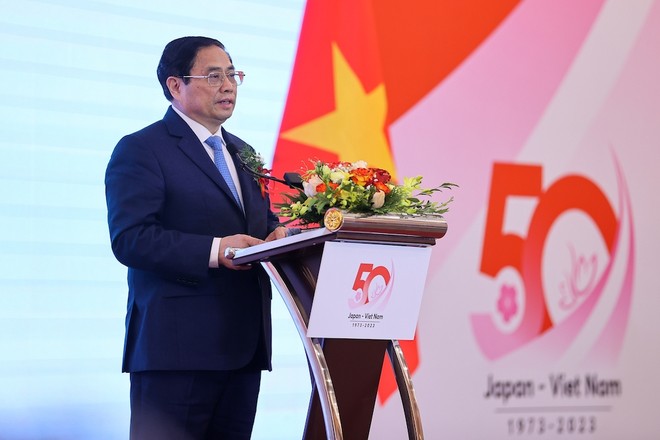 Thủ tướng Chính phủ Phạm Minh Chính khẳng định, hợp tác kinh tế - thương mại - đầu tư giữa Việt Nam và Nhật Bản luôn được đặc biệt chú trọng, đẩy mạnh toàn diện. (Ảnh: Nhật Bắc)
