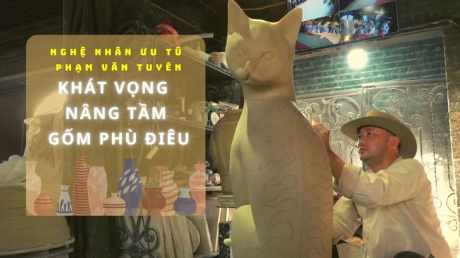 Nghệ nhân ưu tú Phạm Văn Tuyên và khát vọng nâng tầm thương hiệu gốm phù điêu 