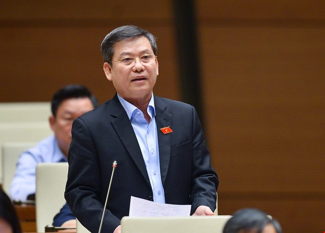 Viện trưởng Viện kiểm sát nhân dân tối cao t Lê Minh Trí trong một phiên họp của Quốc hội. 