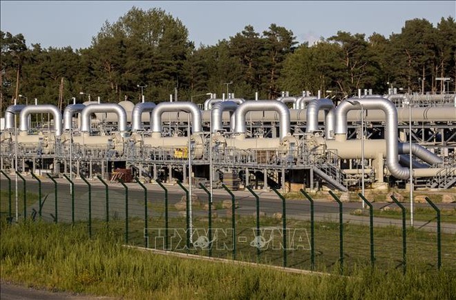 Hệ thống đường ống dẫn khí đốt Dòng chảy phương Bắc 2 ở Lubmin, Đức ngày 7/9/2020. Ảnh: AFP/TTXVN