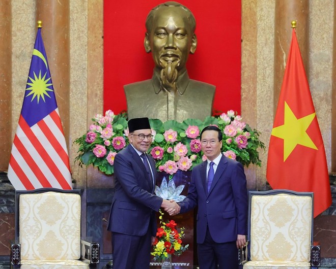 Chủ tịch nước Võ Văn Thưởng và Thủ tướng Malaysia Anwar Ibrahim