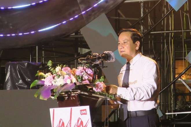 Ông Nguyễn Văn Thành, Giám đốc Sở Công thương Hải Phòng phát biểu khai mạc Tuần lễ xúc tiến thương mại Việt - Hàn 2023.