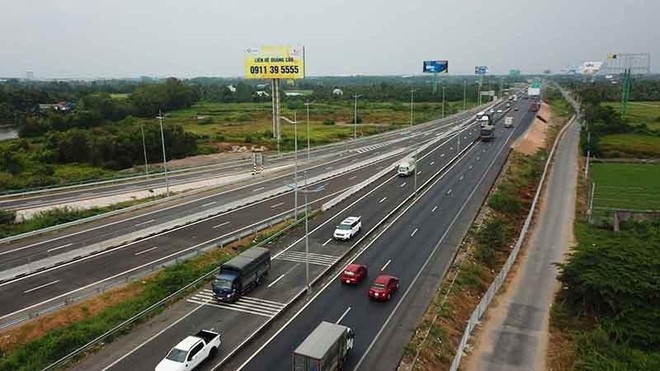 Tuyến cao tốc Trung Lương - Mỹ Thuận. Ảnh Lê Toàn