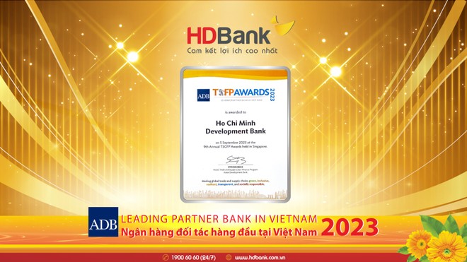 Ngân hàng Phát triển Châu Á vinh danh HDBank là Ngân hàng đối tác hàng đầu tại Việt Nam 2023