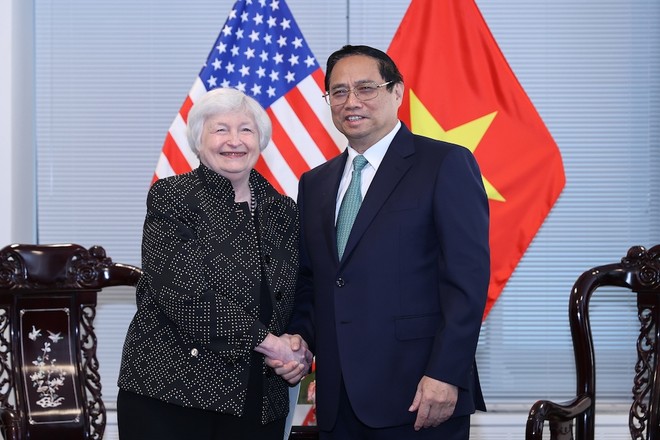 Bộ trưởng Tài chính Hoa Kỳ khẳng định, Việt Nam là đối tác chủ chốt trong triển khai chính sách khu vực của Hoa Kỳ. (Ảnh: Nhật Bắc)