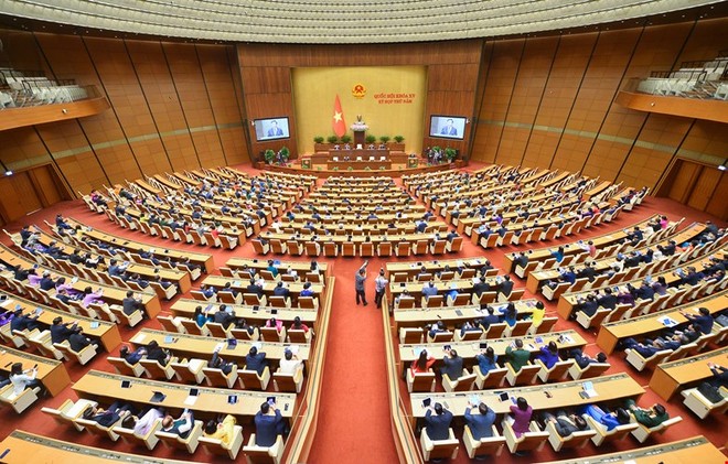 Một phiên họp toàn thể của Quốc hội khóa XV.