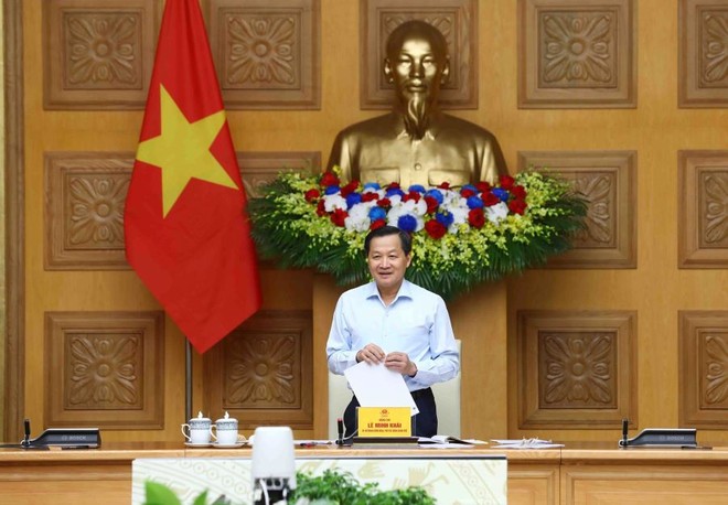 Phó Thủ tướng Lê Minh Khái yêu cầu hoàn thiện phương án xử lý dứt điểm dự án DQS. (Ảnh: VGP). 