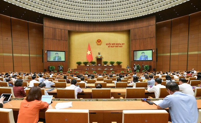 Một phiên họp toàn thể của Quốc hội tại Kỳ họp thứ sáu.