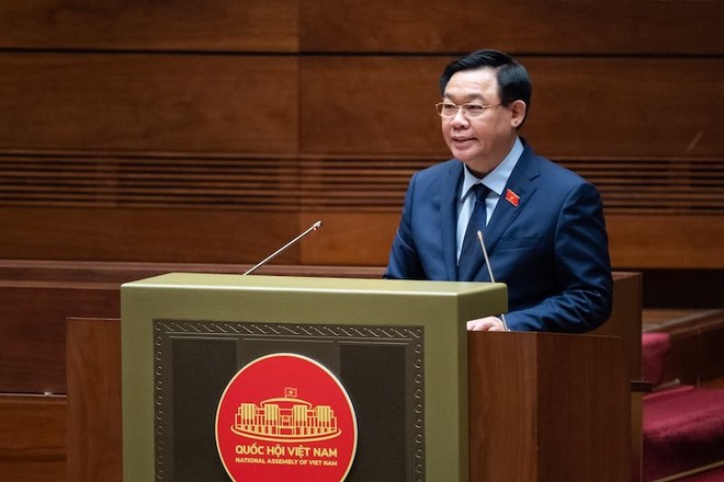 Chủ tịch Quốc hội Vương Đình Huệ phát biểu kết thúc hoạt động chất vấn.