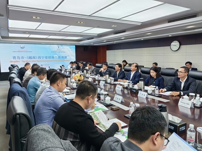 Hội thảo xúc tiến đầu tư Thanh Đảo - Tây Ninh thu hút nhiều doanh nghiệp Trung Quốc tham gia.