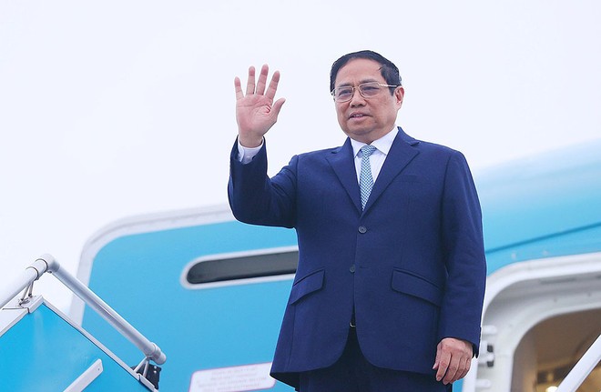 Thủ tướng Phạm Minh Chính lên đường dự Hội nghị cấp cao kỷ niệm 50 năm quan hệ ASEAN - Nhật Bản và tiến hành các hoạt động song phương tại Nhật Bản. (Ảnh: Nhật Bắc)